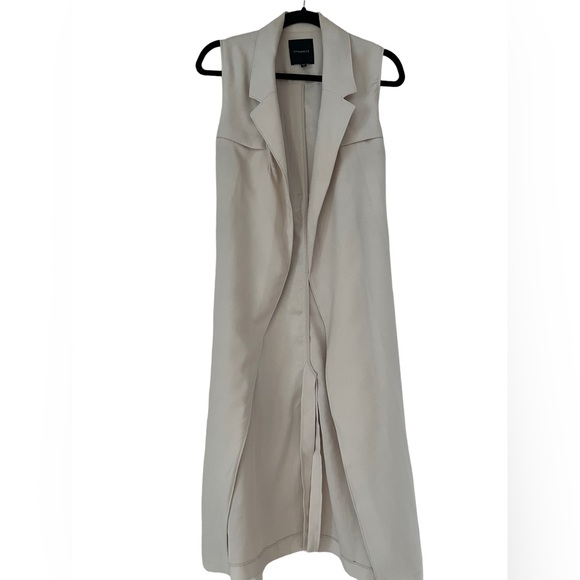 COPY - DYNAMITE Neutral Long Belted Blazer-Vest Size XS - Picture 1 of 4